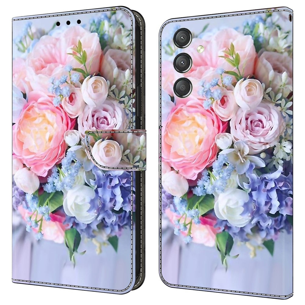 Galaxy A24 4G Wallet-Hülle mit 3D-Muster & Magnetverschluss