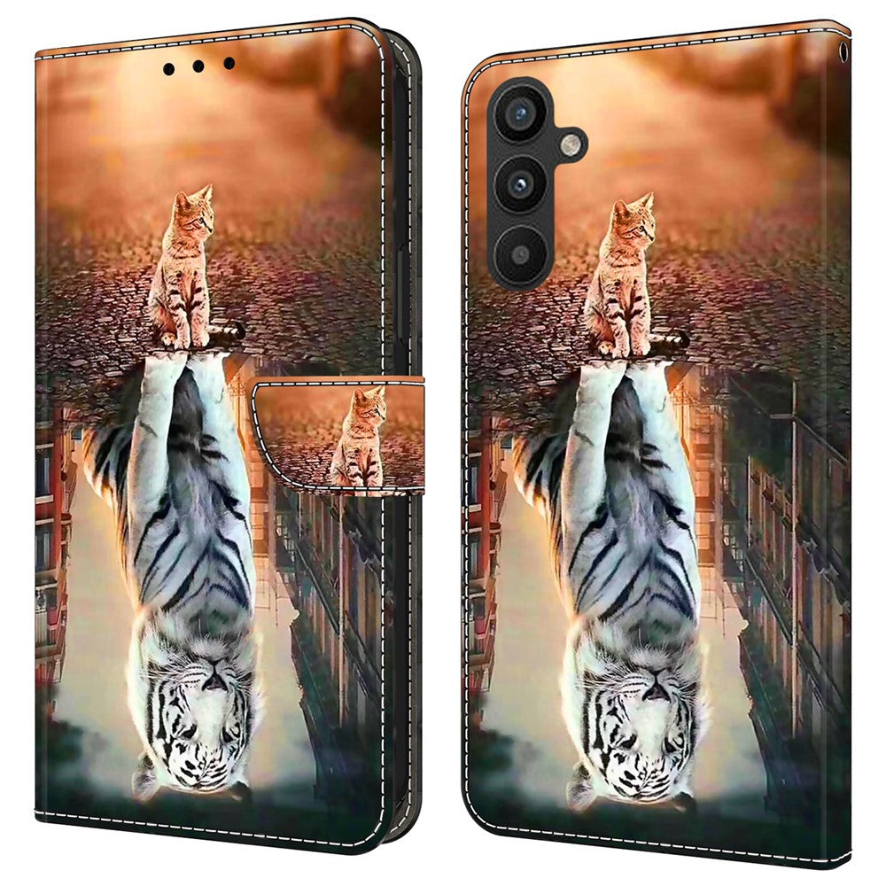 Galaxy A34 5G Wallet-Hülle mit 3D-Muster & Magnetverschluss