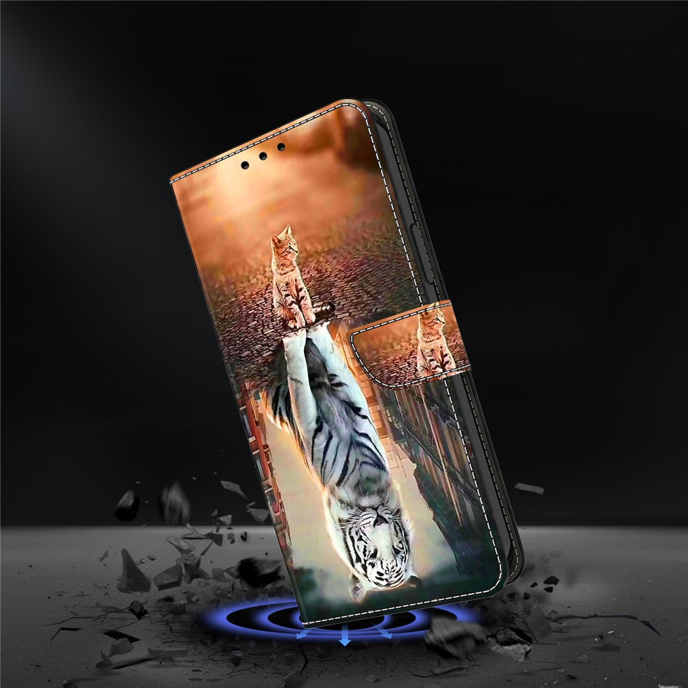 Galaxy A34 5G Wallet-Hülle mit 3D-Muster & Magnetverschluss