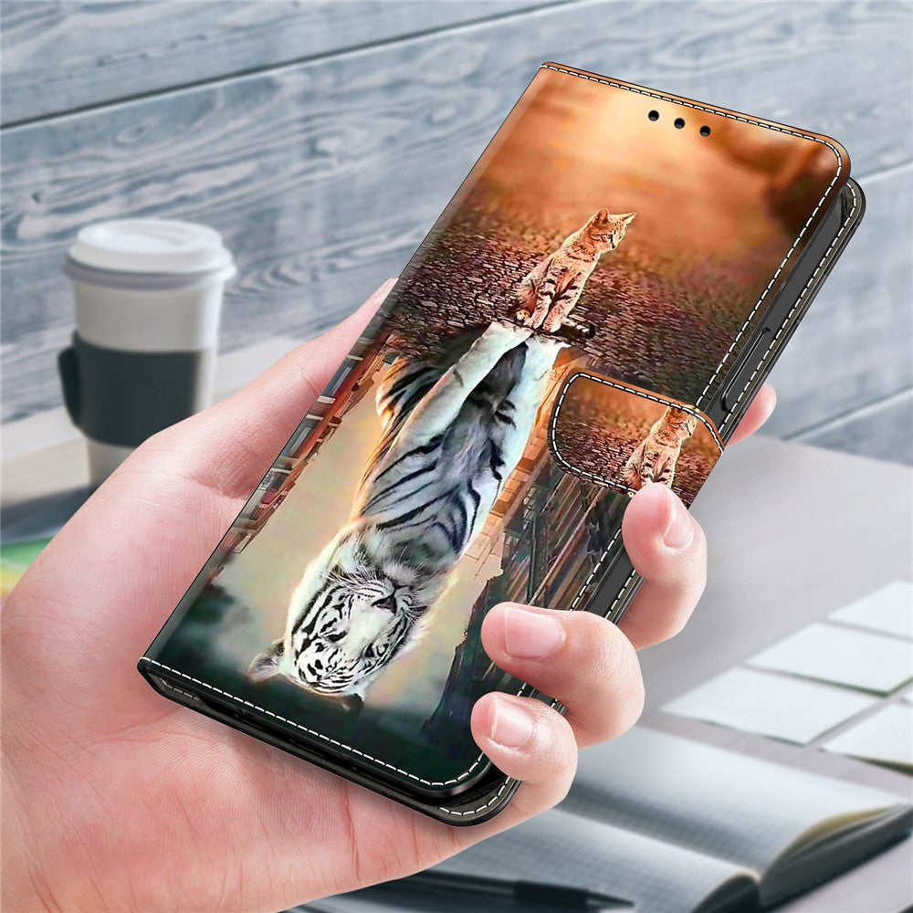 Galaxy A34 5G Wallet-Hülle mit 3D-Muster & Magnetverschluss