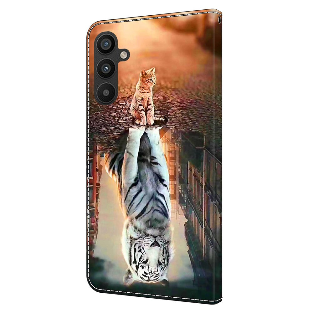 Galaxy A34 5G Wallet-Hülle mit 3D-Muster & Magnetverschluss