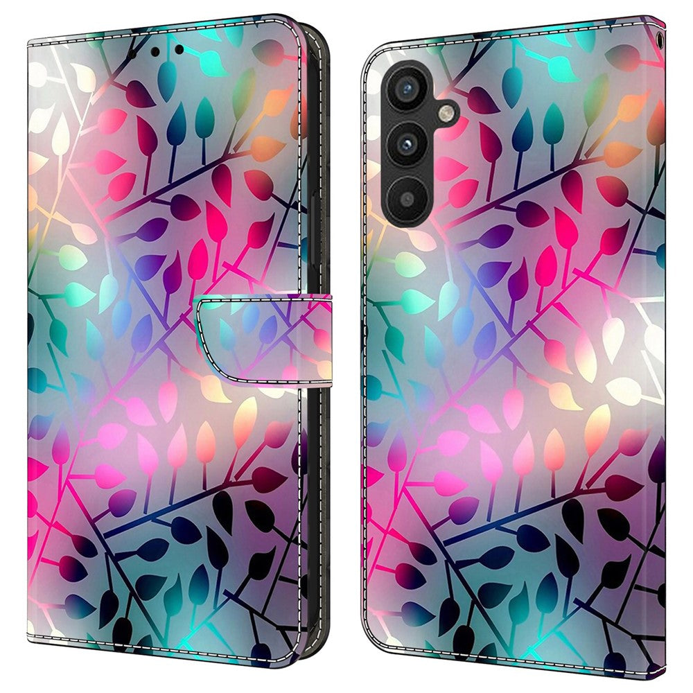 Galaxy A34 5G Wallet-Hülle mit 3D-Muster & Magnetverschluss