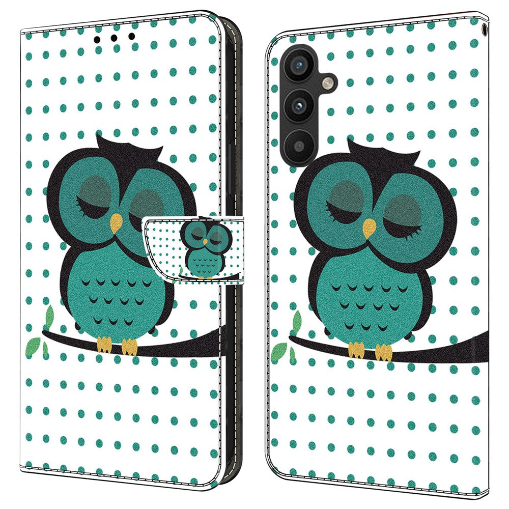 Galaxy A34 5G Wallet-Hülle mit 3D-Muster & Magnetverschluss