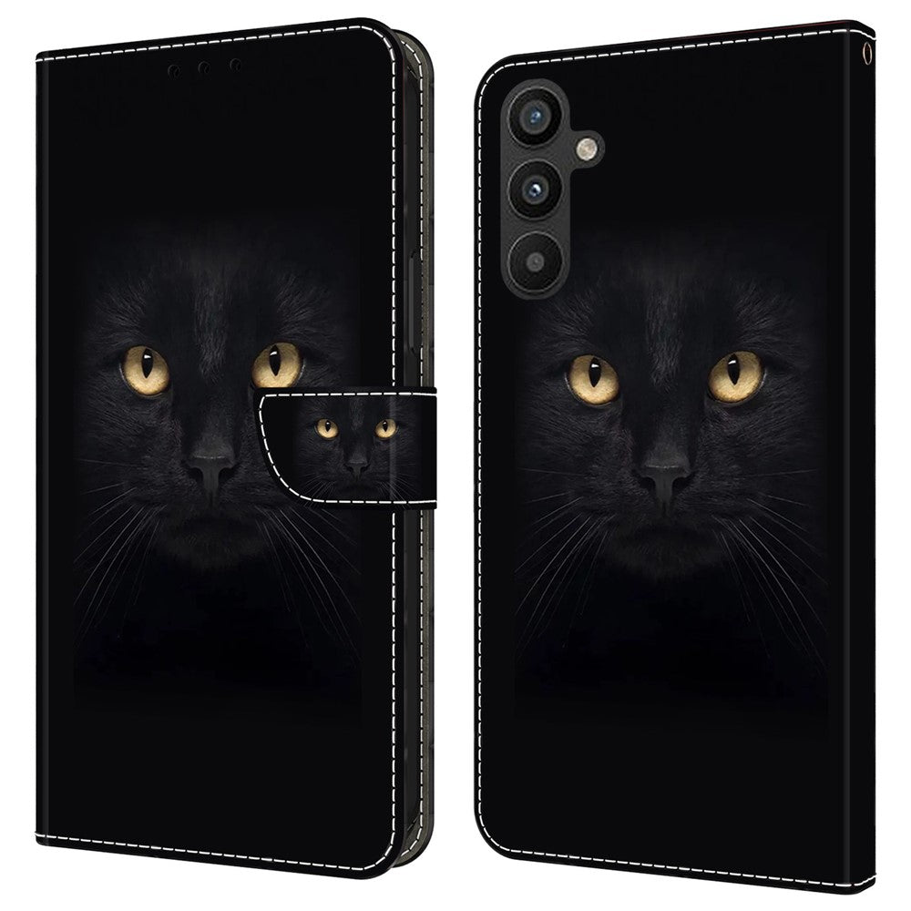 Galaxy A34 5G Wallet-Hülle mit 3D-Muster & Magnetverschluss
