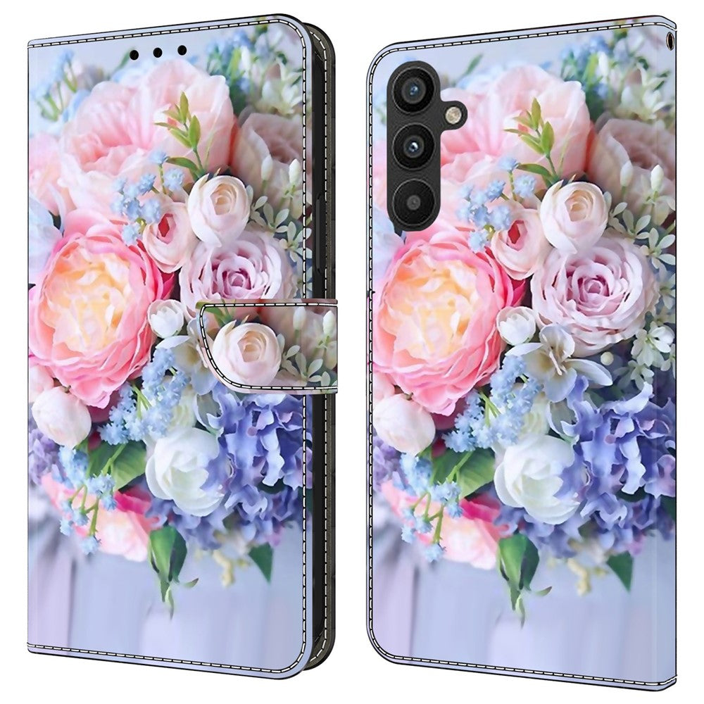 Galaxy A34 5G Wallet-Hülle mit 3D-Muster & Magnetverschluss