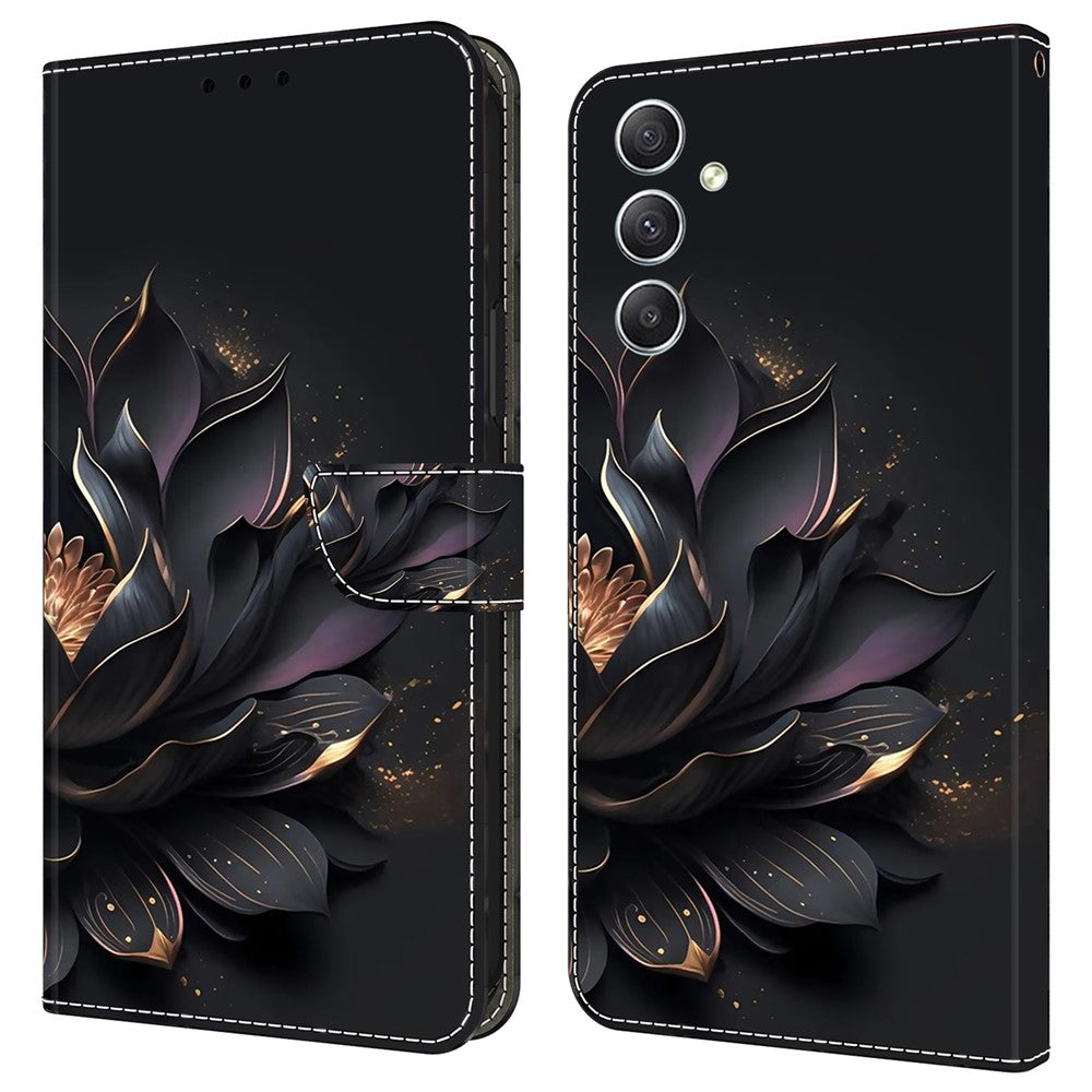 Galaxy A34 5G Wallet-Hülle mit 3D-Muster & Magnetverschluss