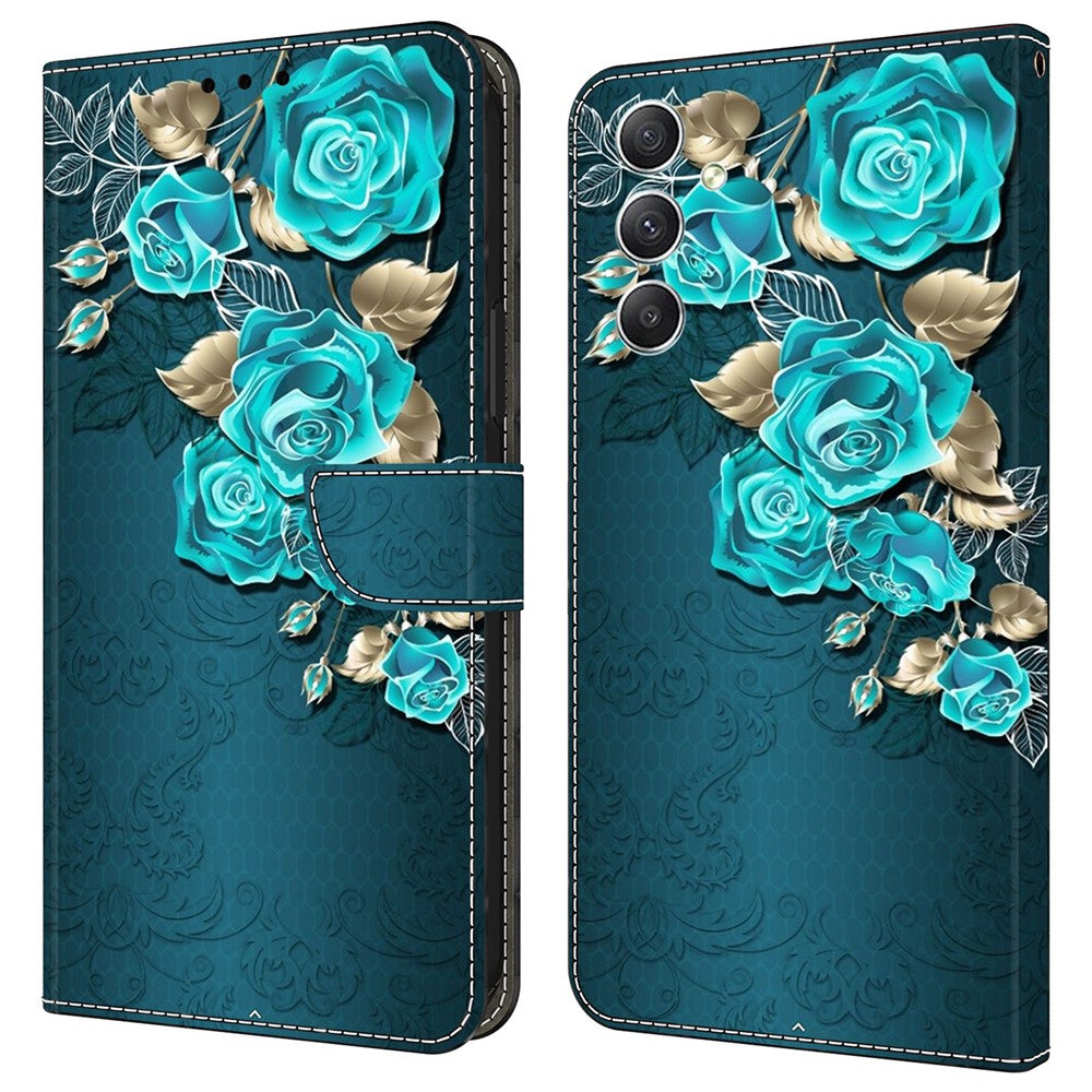 Galaxy A34 5G Wallet-Hülle mit 3D-Muster & Magnetverschluss