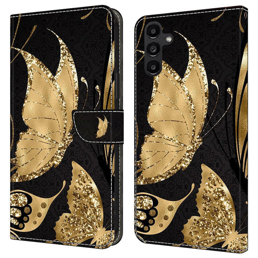 Galaxy A14 5G/4G Wallet-Hülle mit 3D-Muster & Magnetverschluss