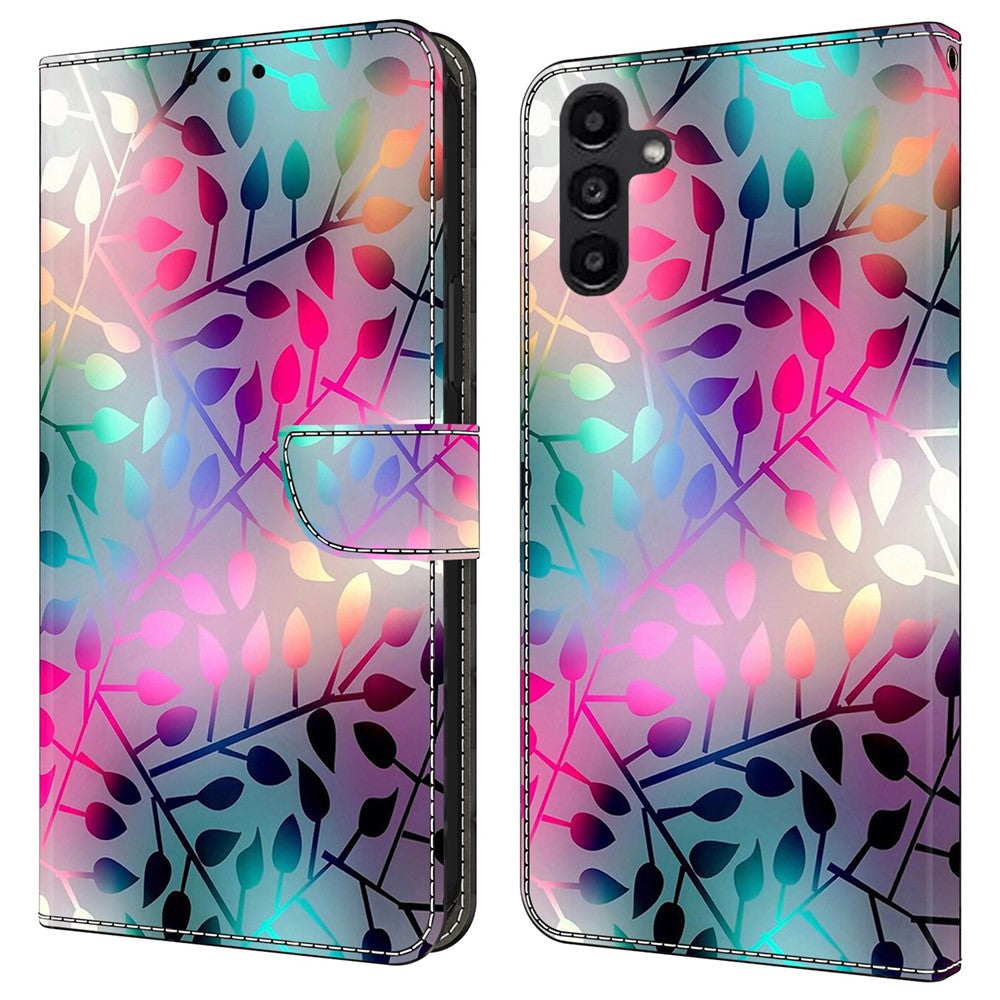 Galaxy A14 5G/4G Wallet-Hülle mit 3D-Muster & Magnetverschluss