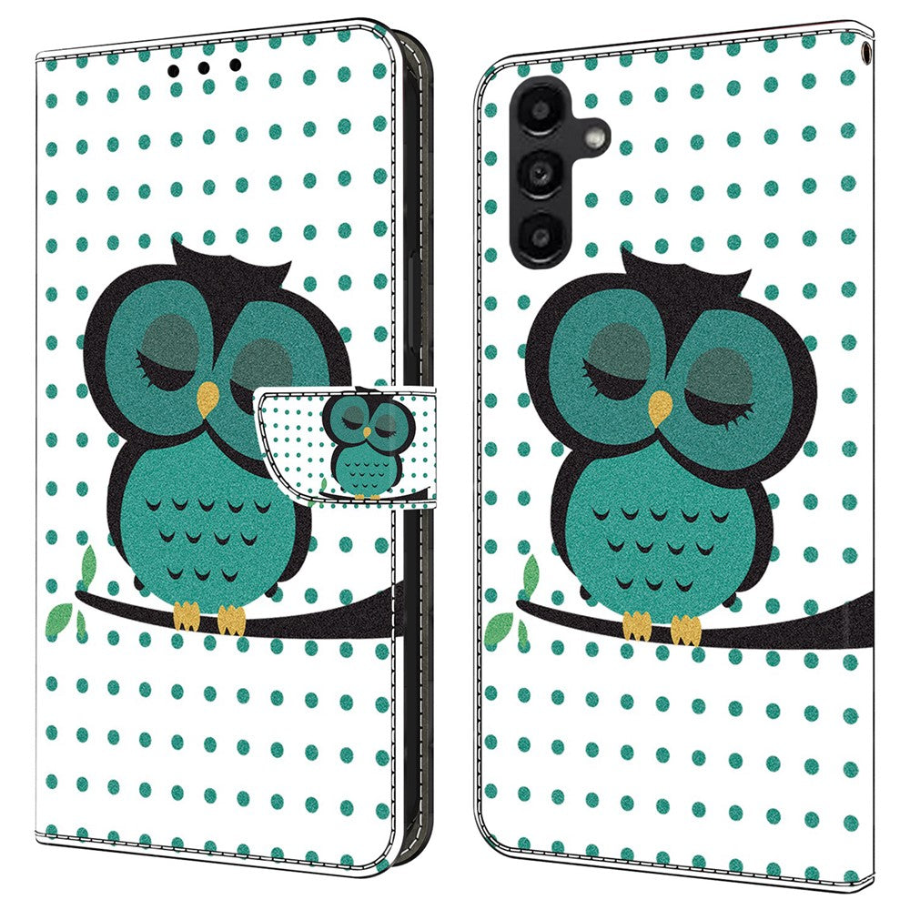 Galaxy A14 5G/4G Wallet-Hülle mit 3D-Muster & Magnetverschluss