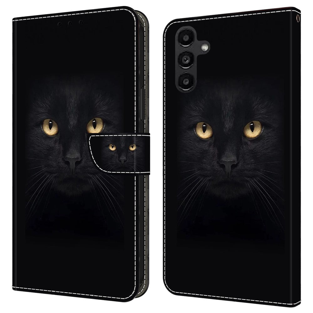 Galaxy A14 5G/4G Wallet-Hülle mit 3D-Muster & Magnetverschluss