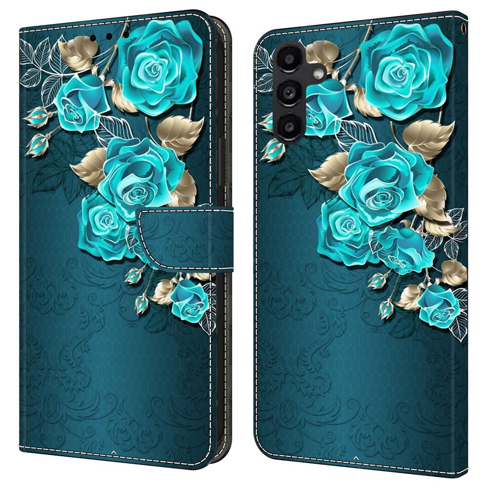 Galaxy A14 5G/4G Wallet-Hülle mit 3D-Muster & Magnetverschluss