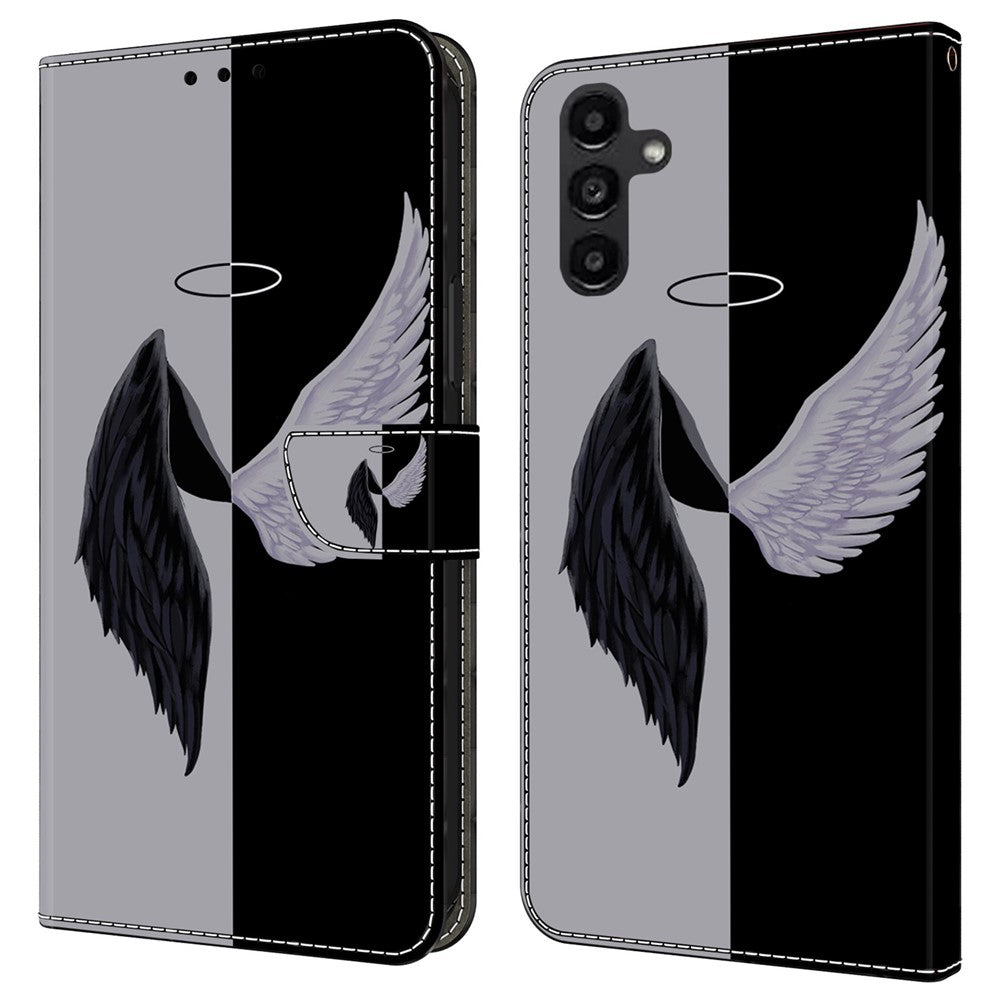 Galaxy A14 5G/4G Wallet-Hülle mit 3D-Muster & Magnetverschluss
