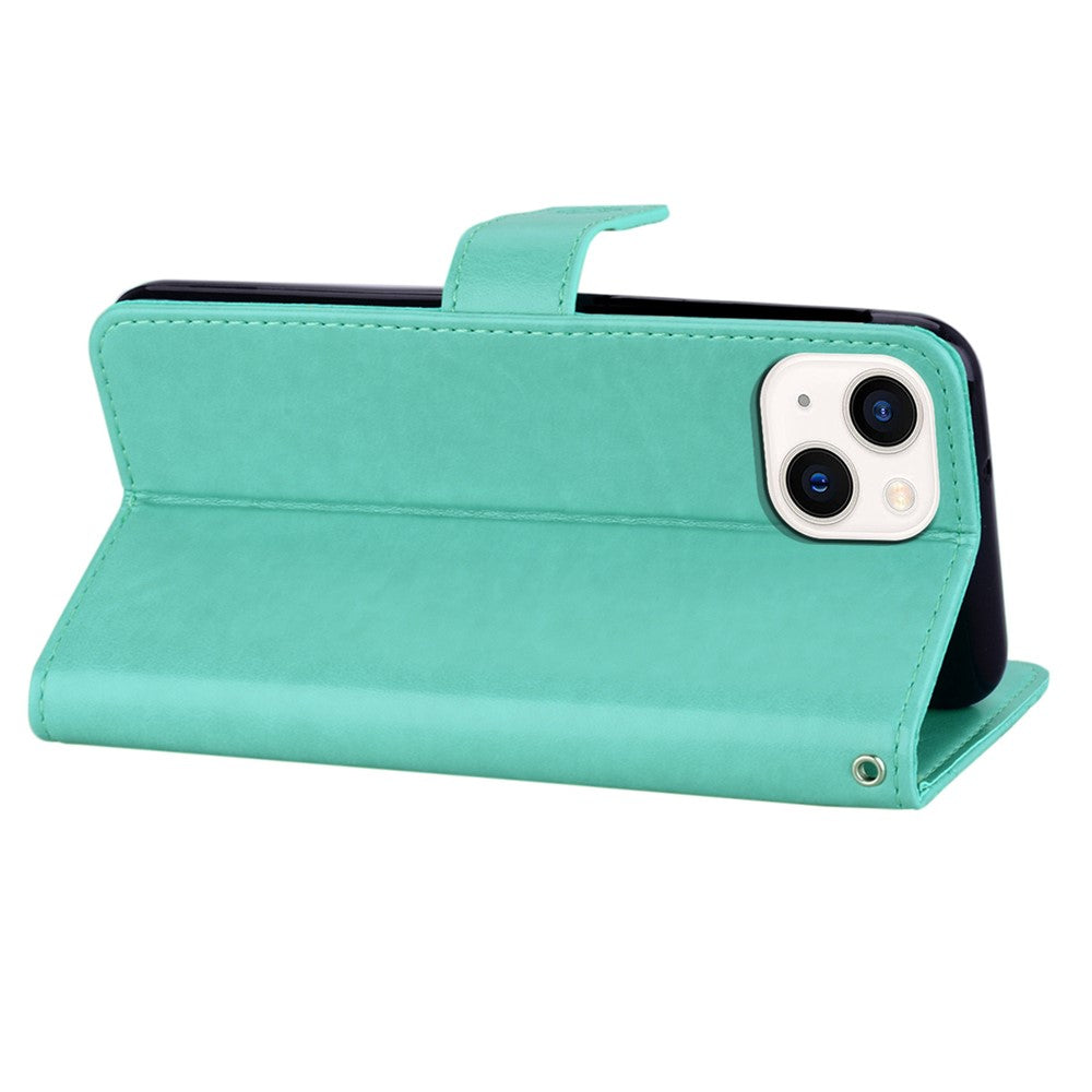 iPhone 15 Handyhülle mit Eulenmuster & Strass-Steinen