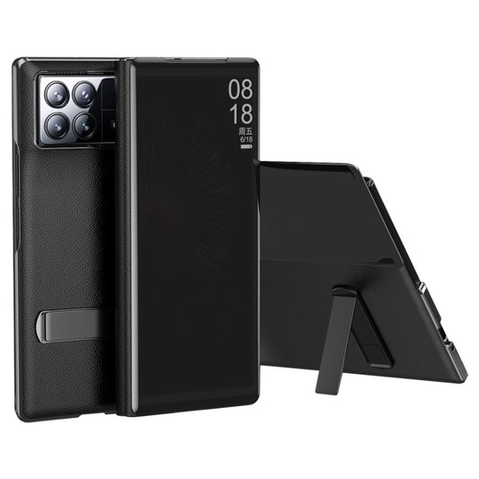 Xiaomi Mix Fold 3 5G Handyhülle – Spiegeloberfläche PU-Leder Sichtfenster Kickstand