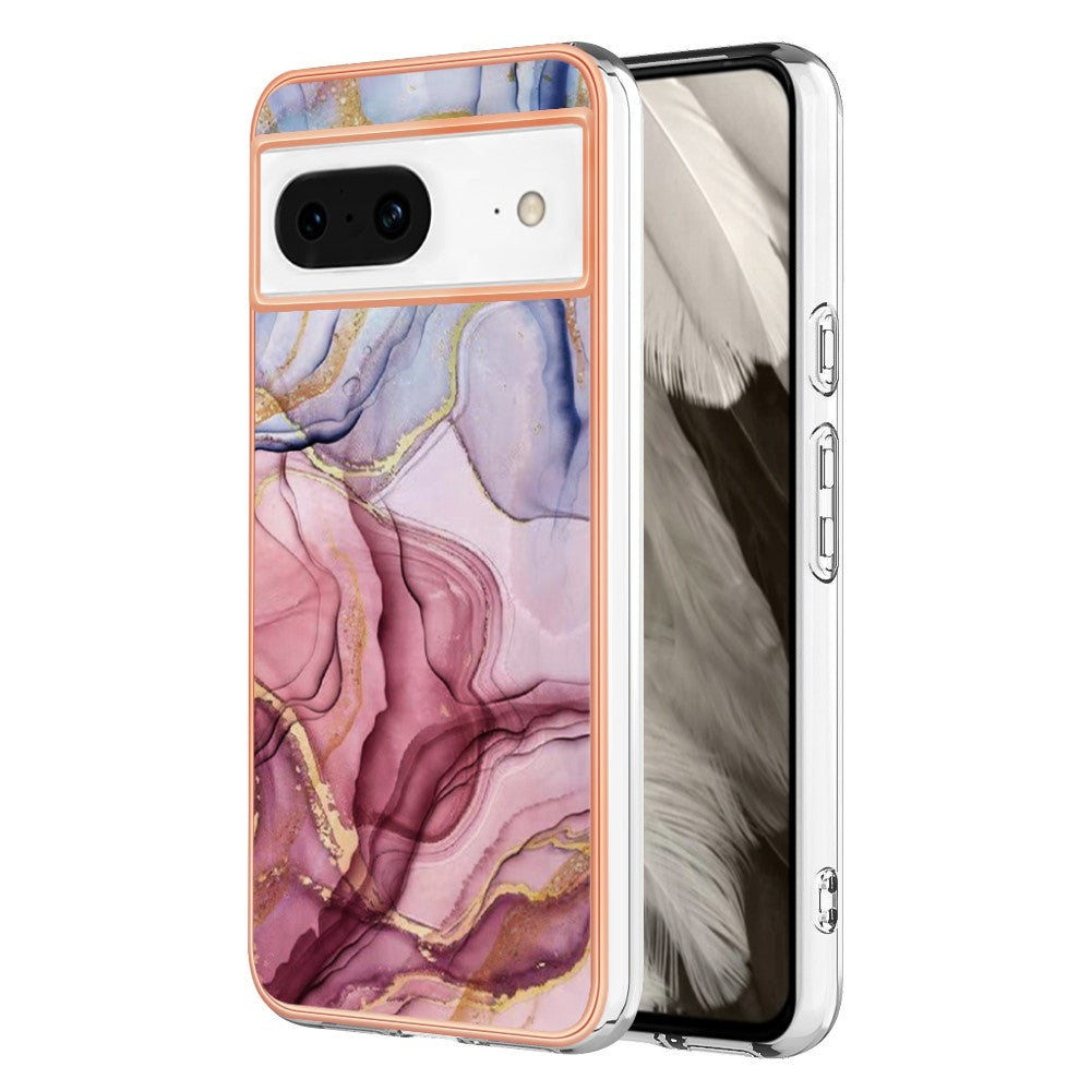 Pixel 8 Schutzhülle – Mit Marmormuster 2,0 mm Galvanik-Rückseite