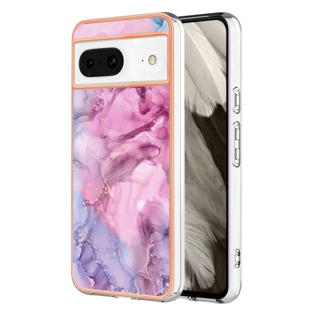 Pixel 8 Schutzhülle – Mit Marmormuster 2,0 mm Galvanik-Rückseite
