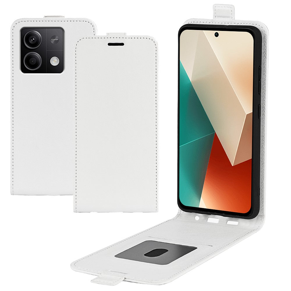 For Xiaomi Redmi Note 13 5G Case Anti-Dust Phone Shell PU Leather Cover with Card Slot