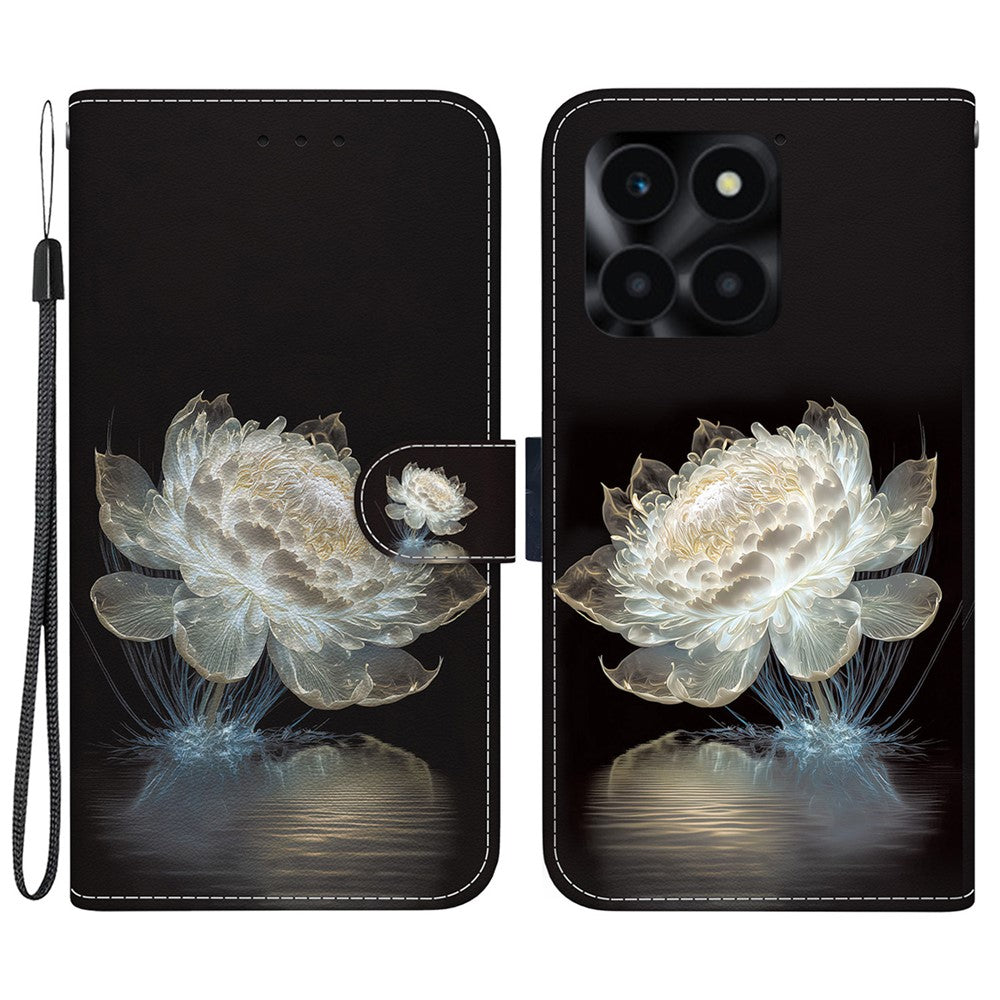For Honor X6a 4G Leather Case Pattern Printing Wallet Cover