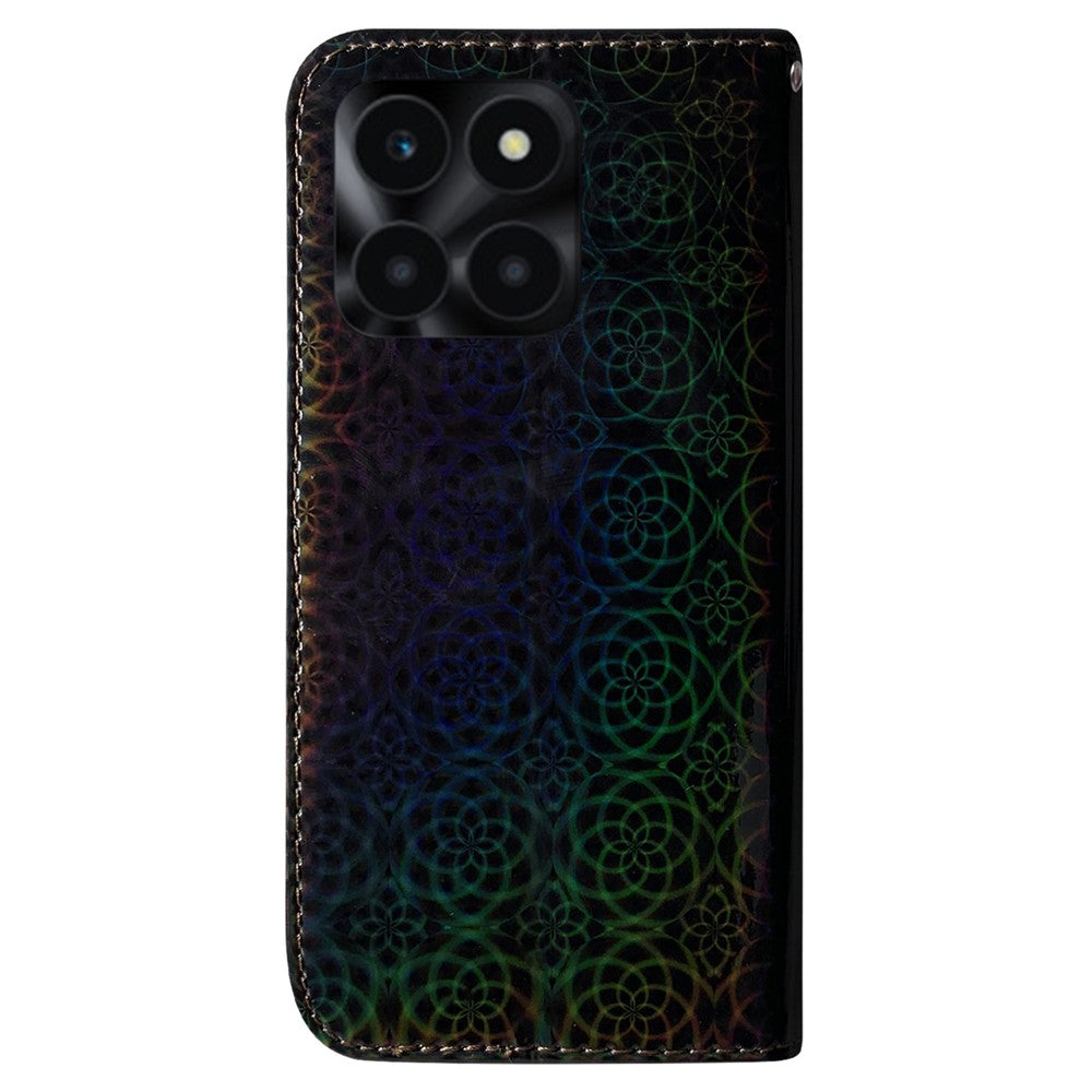 For Honor X6a 4G Case Dazzling Flower Pattern Phone Wallet Cover