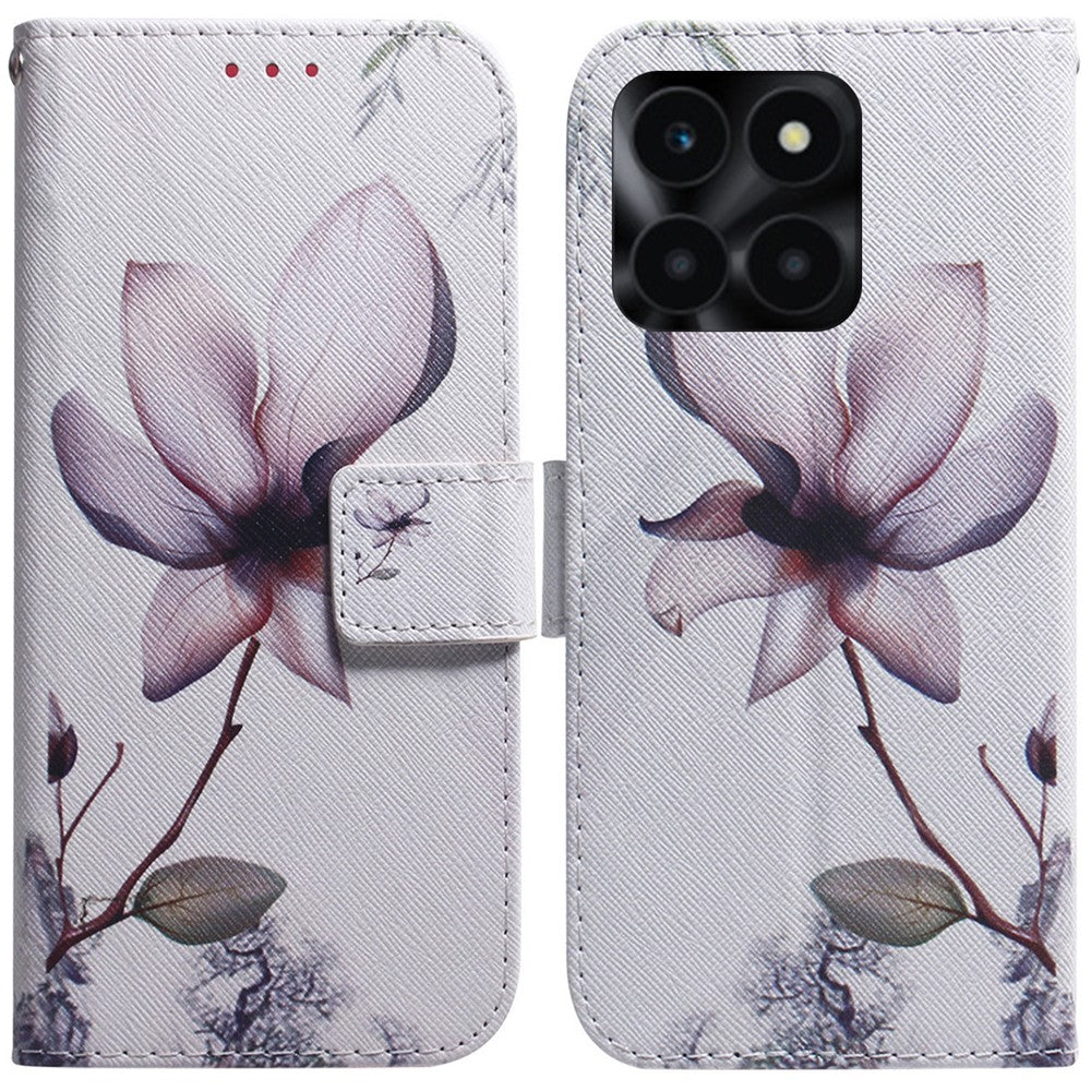 For Honor X6a 4G Case PU Leather Pattern Printing Wallet Protective Phone Cover