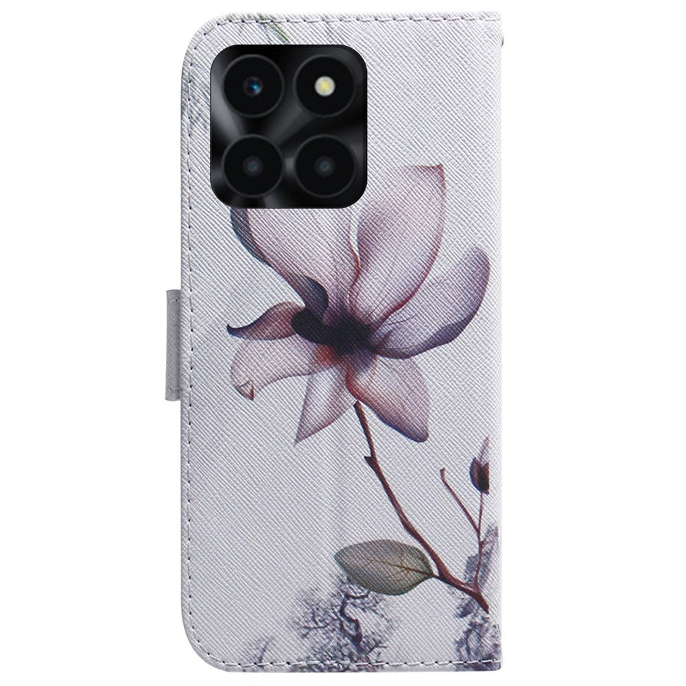 For Honor X6a 4G Case PU Leather Pattern Printing Wallet Protective Phone Cover