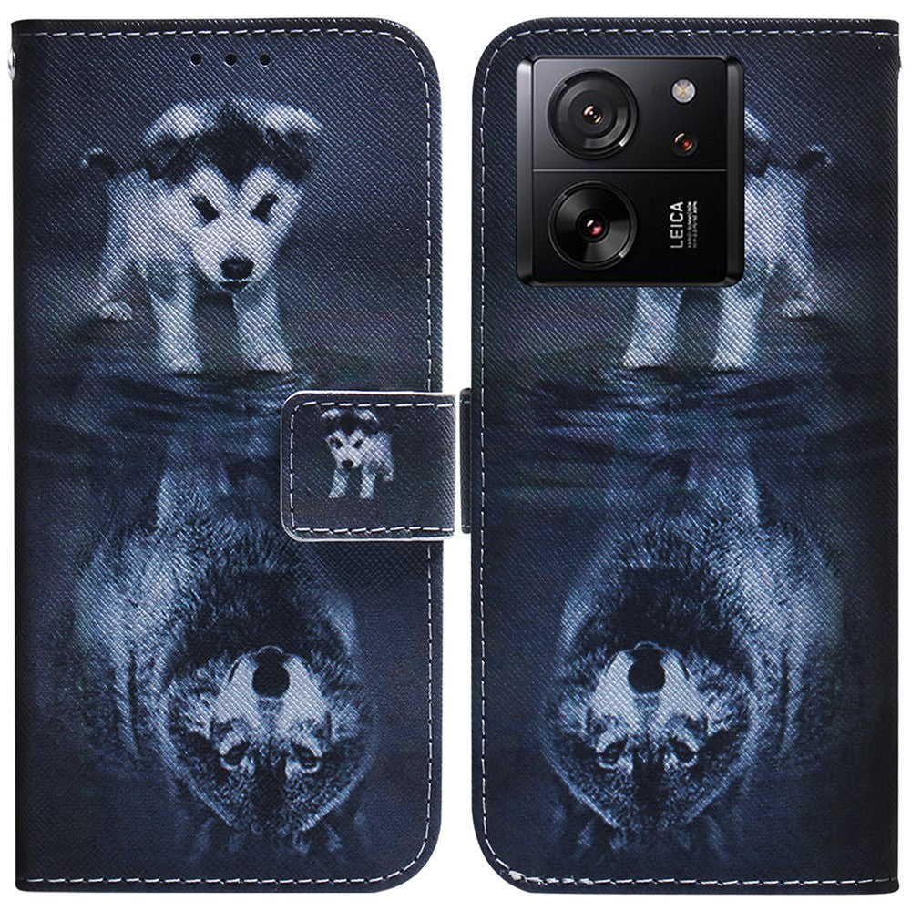 For Xiaomi Redmi K60 Ultra / 13T / 13T Pro Case PU Leather Stand Pattern Printing Phone Cover