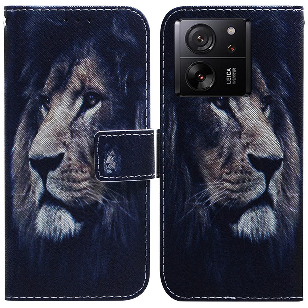 For Xiaomi Redmi K60 Ultra / 13T / 13T Pro Case PU Leather Stand Pattern Printing Phone Cover