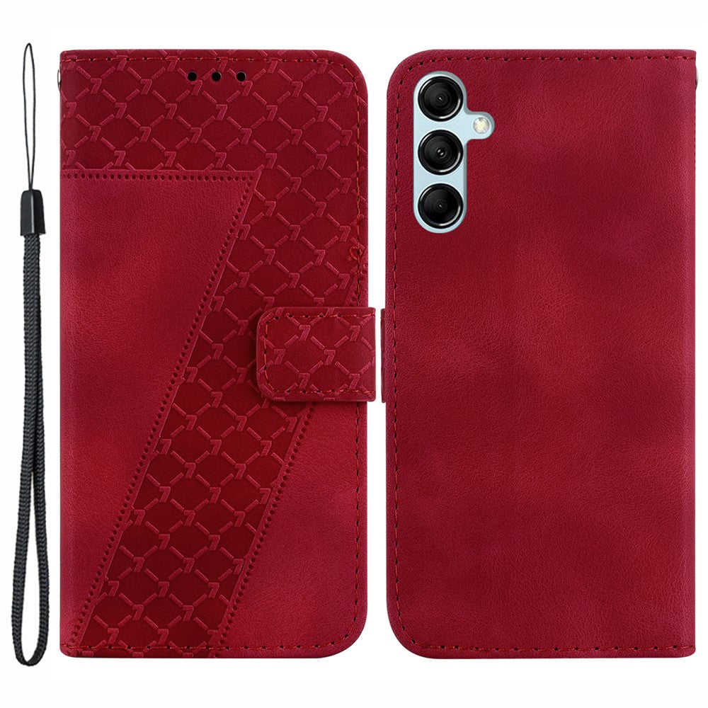 Galaxy A15 4G Leder-Wallet-Hülle – Mit Prägung & Ständer