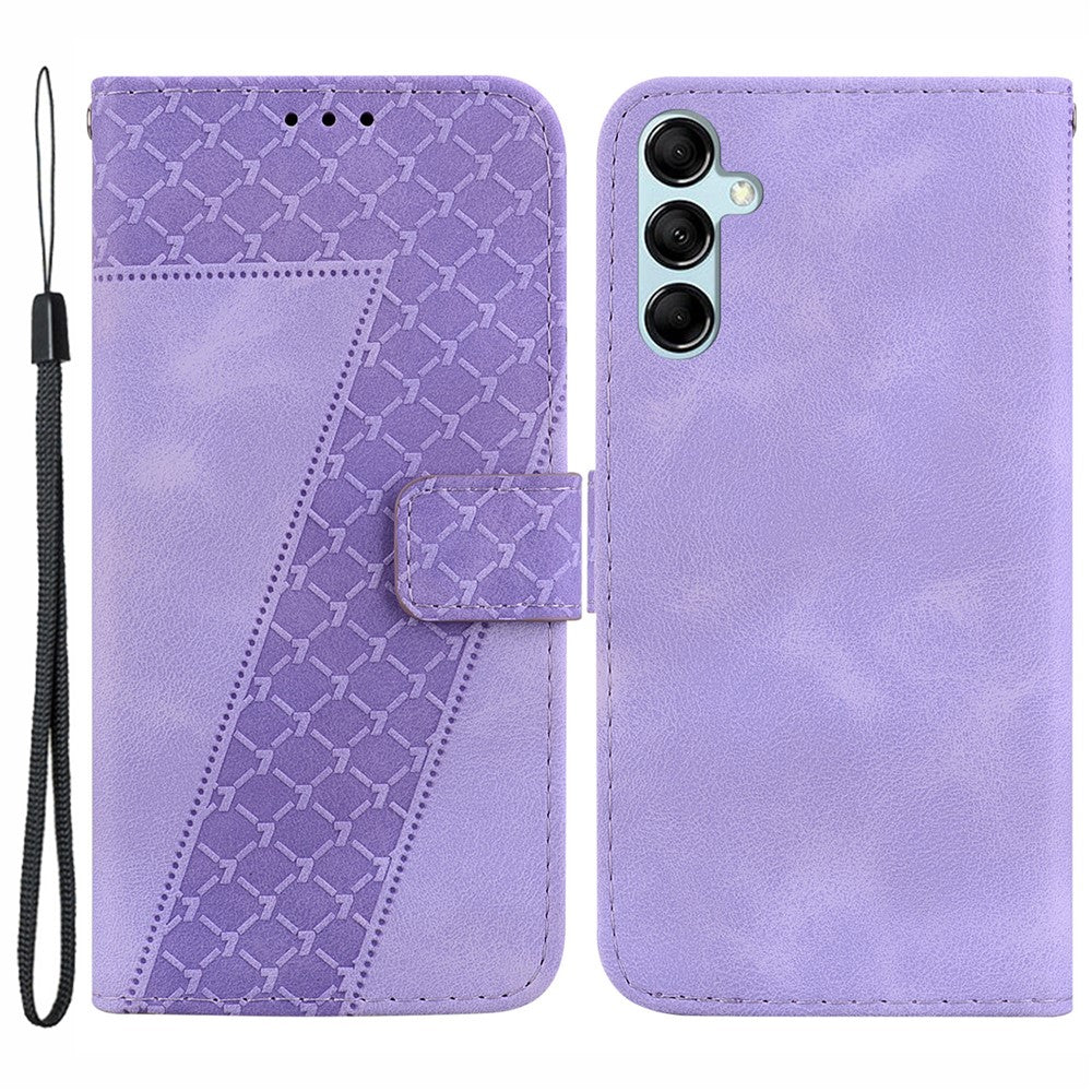 Galaxy A15 4G Leder-Wallet-Hülle – Mit Prägung & Ständer