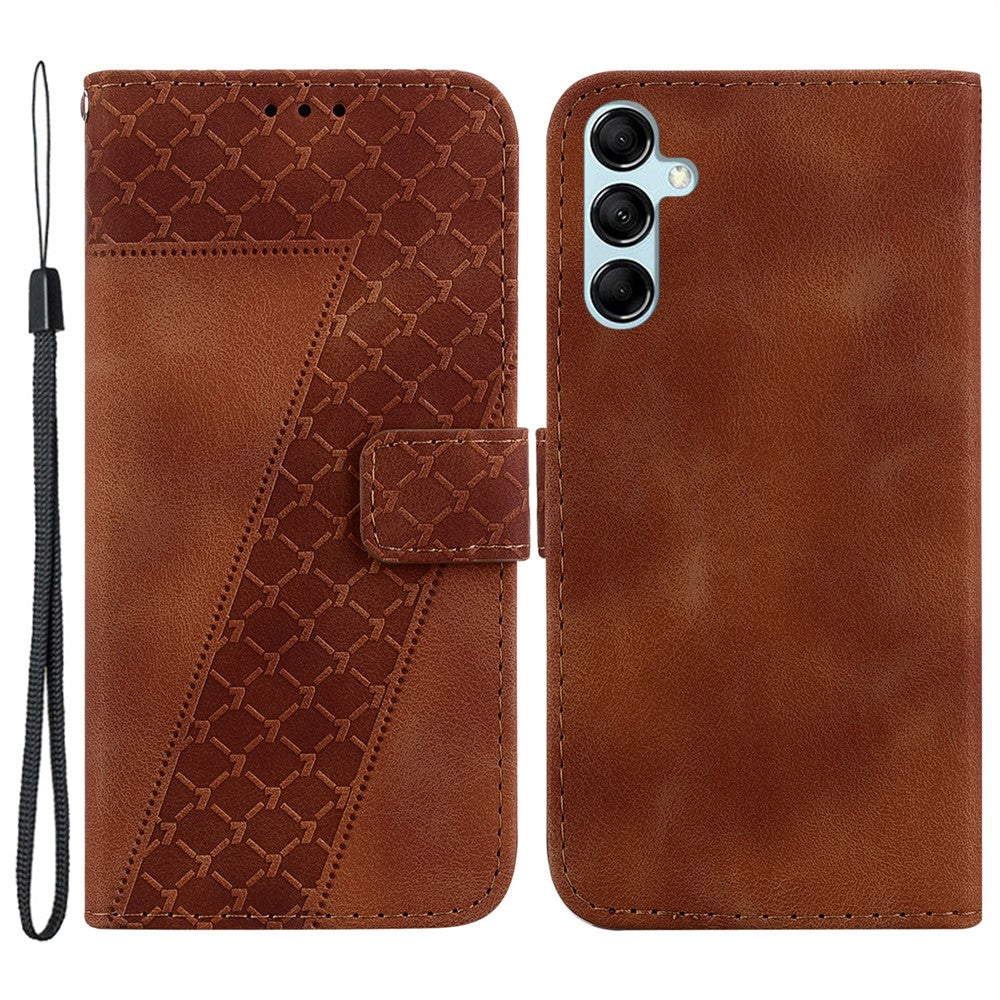 Galaxy A15 4G Leder-Wallet-Hülle – Mit Prägung & Ständer
