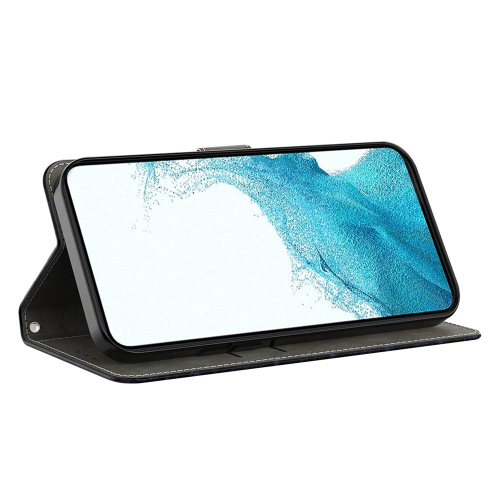 Galaxy A15 4G Wallet-Hülle mit 3D-Muster & Magnetverschluss