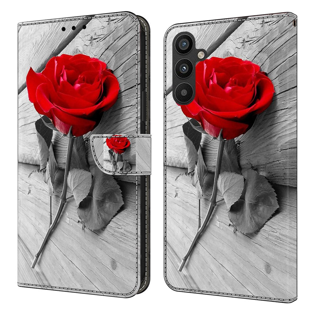 Galaxy A15 4G Wallet-Hülle mit 3D-Muster & Magnetverschluss