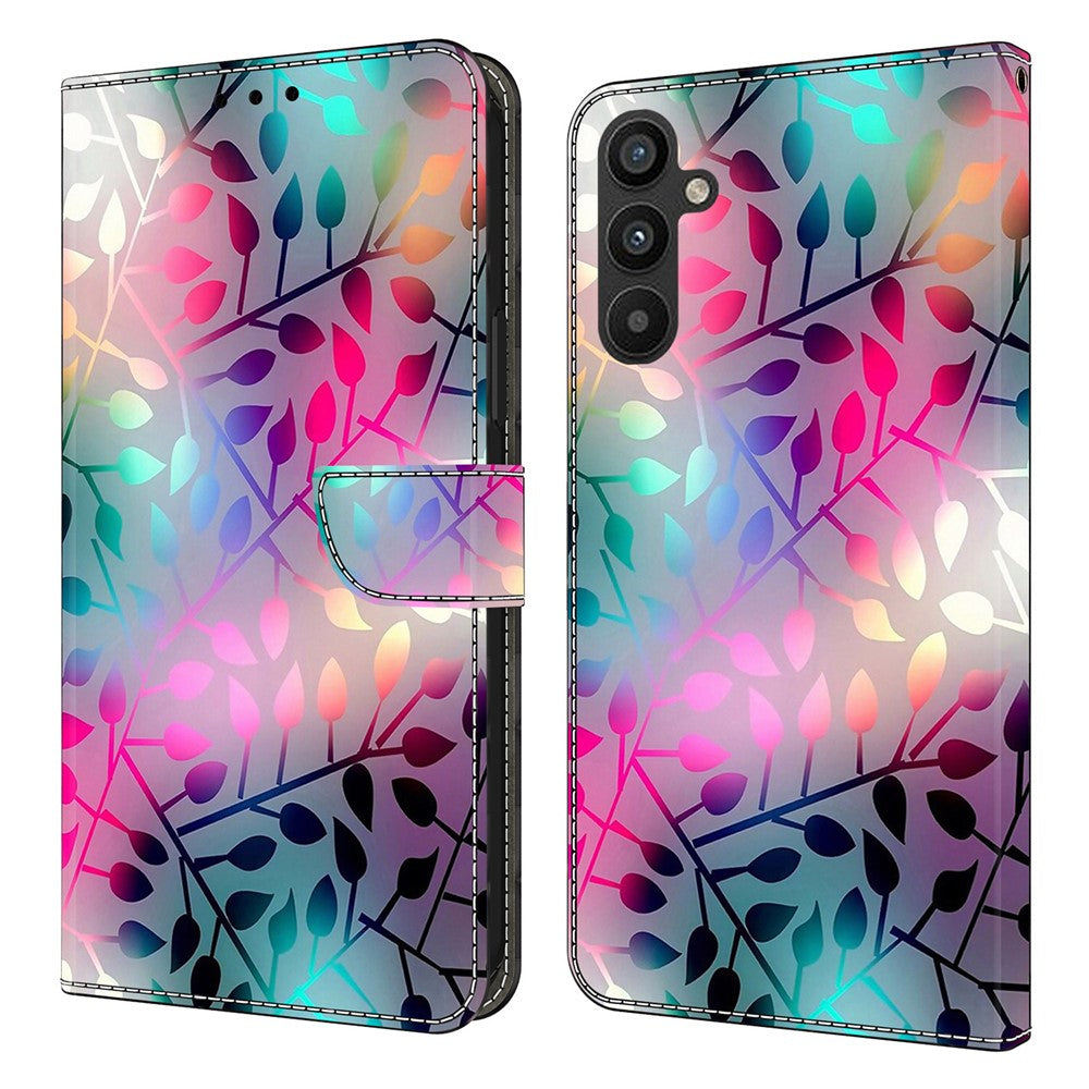 Galaxy A15 4G Wallet-Hülle mit 3D-Muster & Magnetverschluss