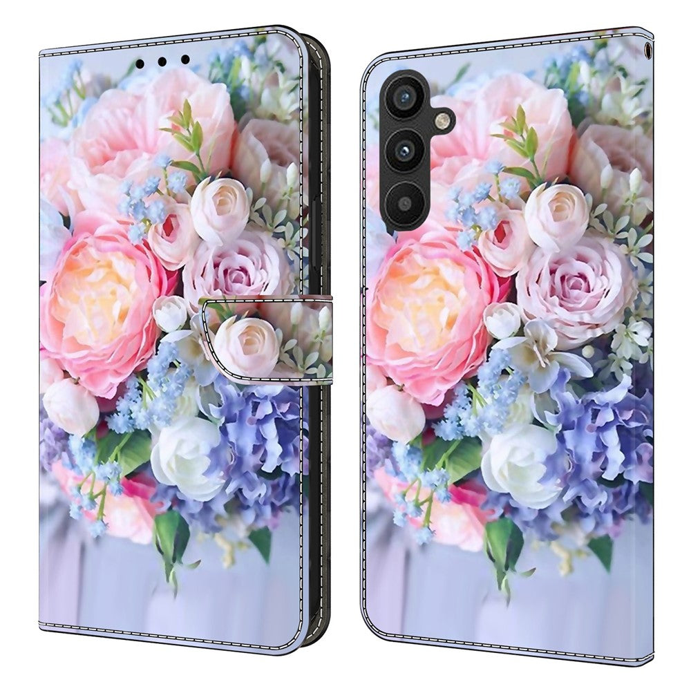 Galaxy A15 4G Wallet-Hülle mit 3D-Muster & Magnetverschluss
