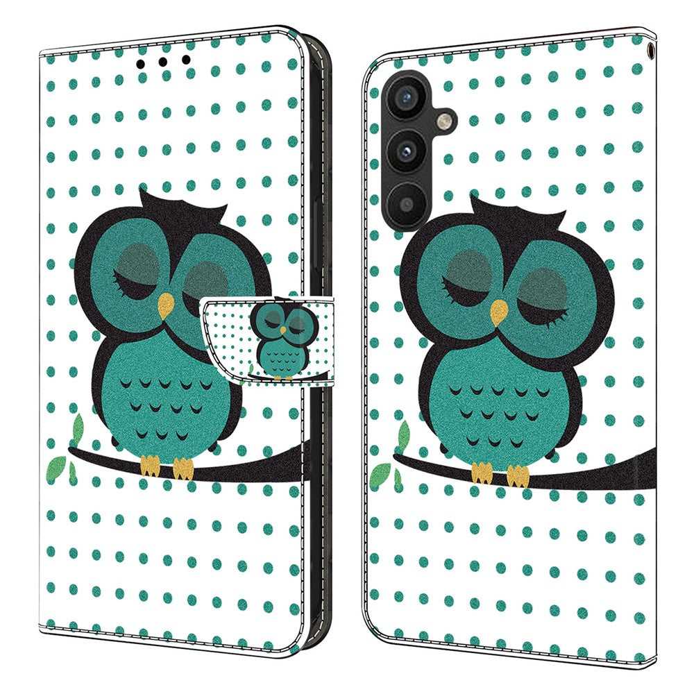 Galaxy A15 4G Wallet-Hülle mit 3D-Muster & Magnetverschluss