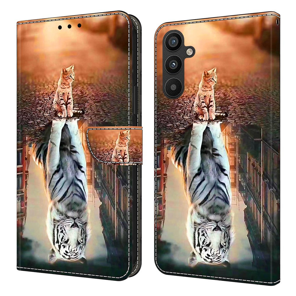 Galaxy A15 4G Wallet-Hülle mit 3D-Muster & Magnetverschluss