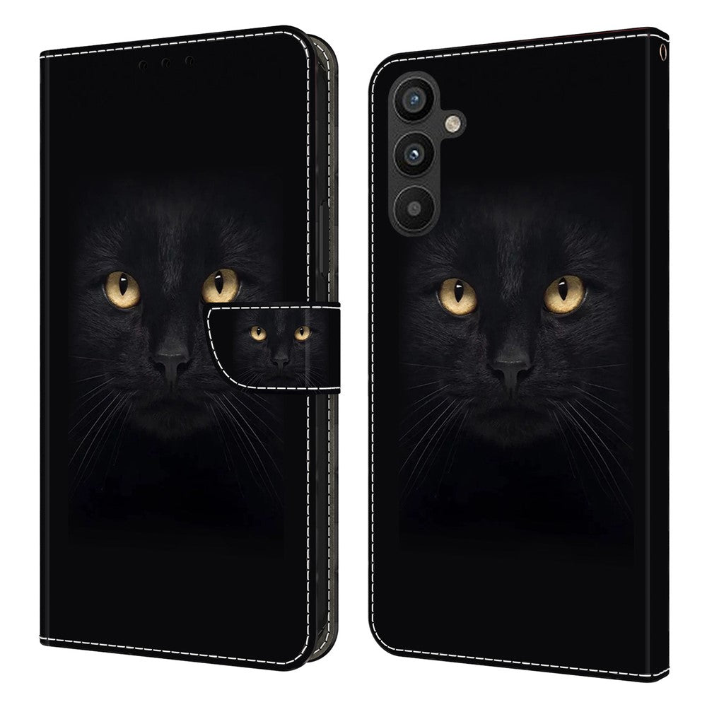 Galaxy A15 4G Wallet-Hülle mit 3D-Muster & Magnetverschluss
