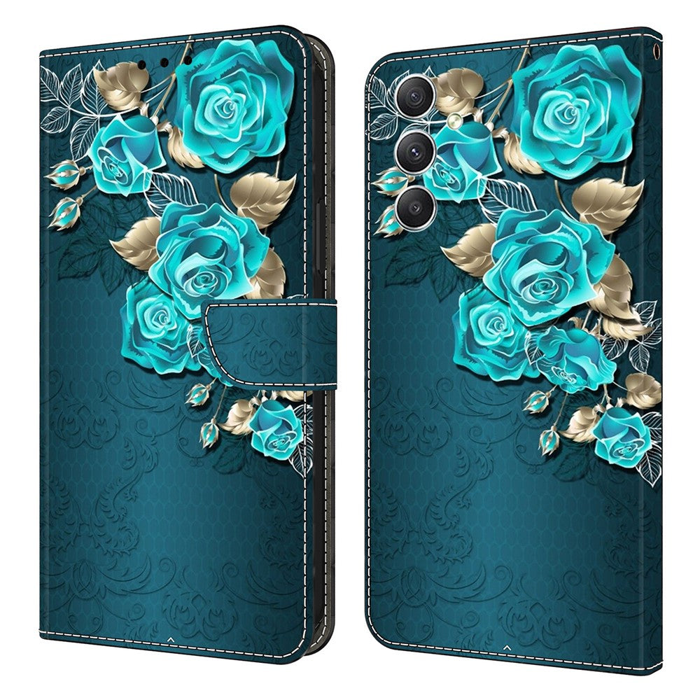 Galaxy A15 4G Wallet-Hülle mit 3D-Muster & Magnetverschluss