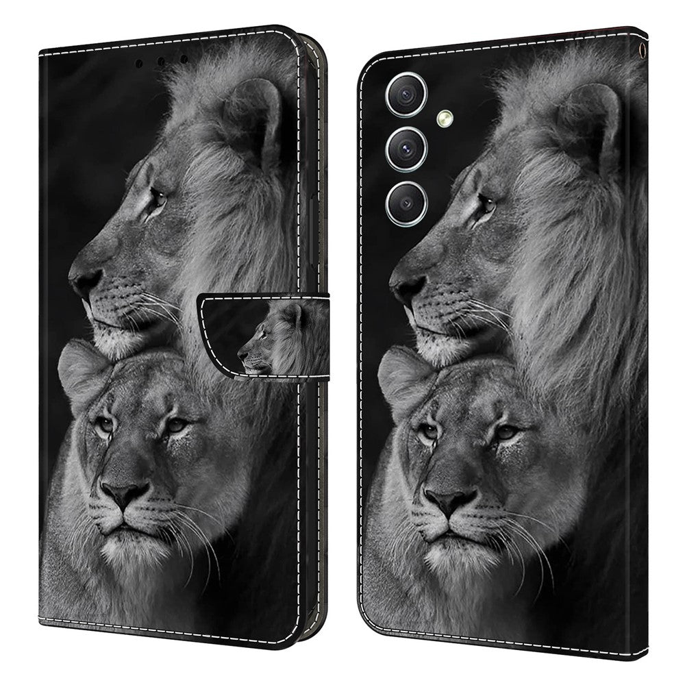 Galaxy A15 4G Wallet-Hülle mit 3D-Muster & Magnetverschluss