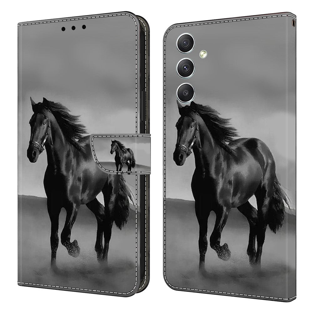 Galaxy A15 4G Wallet-Hülle mit 3D-Muster & Magnetverschluss