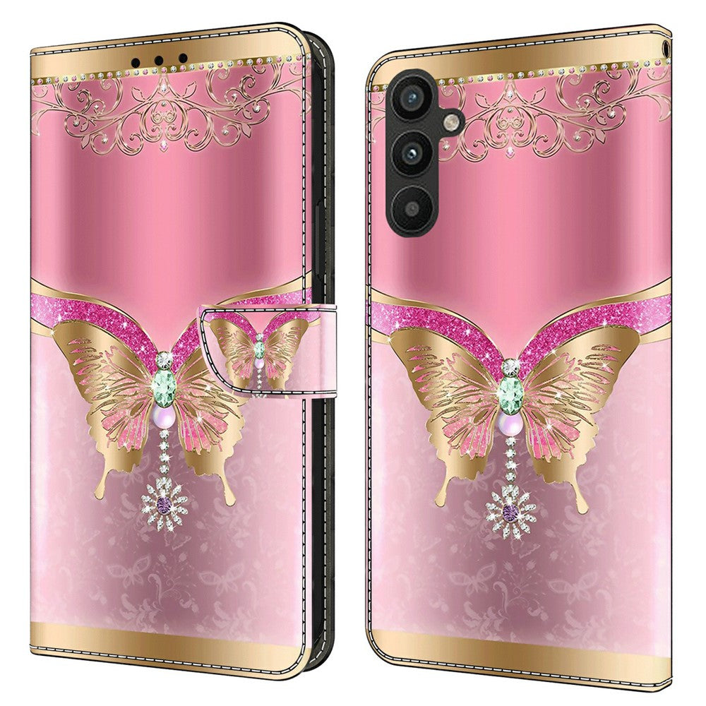 Galaxy A15 4G Wallet-Hülle – Mit 3D-Muster, Kartenfächer & Ständer