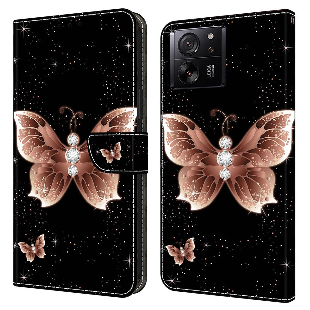 For Xiaomi Redmi K60 Ultra / 13T / 13T Pro Case  Folio PU Leather 3D Pattern Printing Phone Cover
