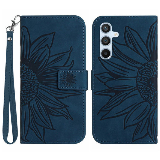 Galaxy S24 Plus Wallet-Hülle – Sonnenblume aufgedruckt, mit Ständer & Riemen