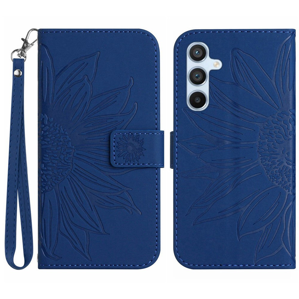 Galaxy S24 Plus Wallet-Hülle – Sonnenblume aufgedruckt, mit Ständer & Riemen
