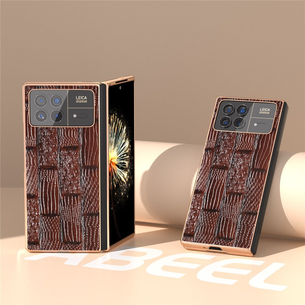 For Xiaomi Mix Fold 3 5G Case Electroplated Mahjong Texture Non-Slip Phone Cover