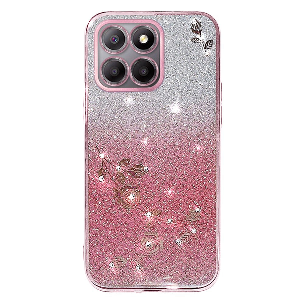 KADEM For Honor X6a 4G Anti-Scratch Phone Case Flower Decor Phone Cover