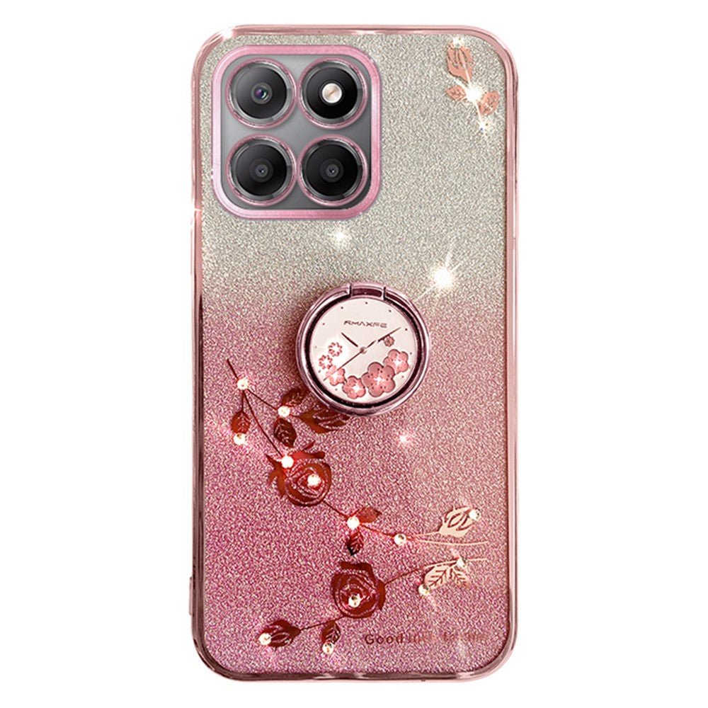 KADEM For Honor X6a 4G Case Ring Holder TPU Phone Shell Kickstand Phone Cover