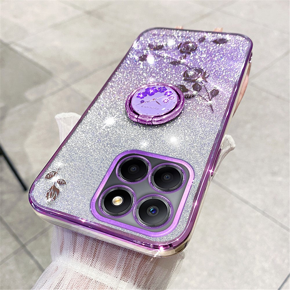 KADEM For Honor X6a 4G Case Ring Holder TPU Phone Shell Kickstand Phone Cover