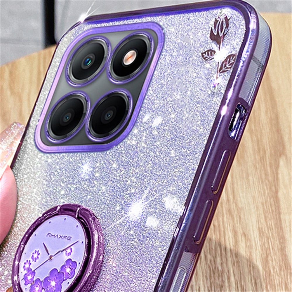 KADEM For Honor X6a 4G Case Ring Holder TPU Phone Shell Kickstand Phone Cover